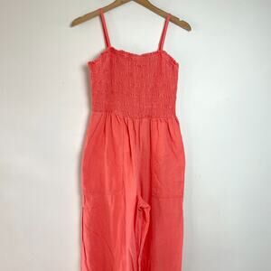 Wideleg Jumpsuit Linen Blend Medium Sleeveless Minimalist Coastal Beachy Summer
